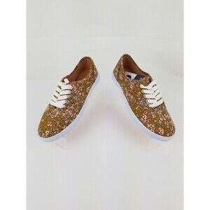 Women's Universal Thread Lunea Pink Floral Canvas Sneakers Shoes Size 6